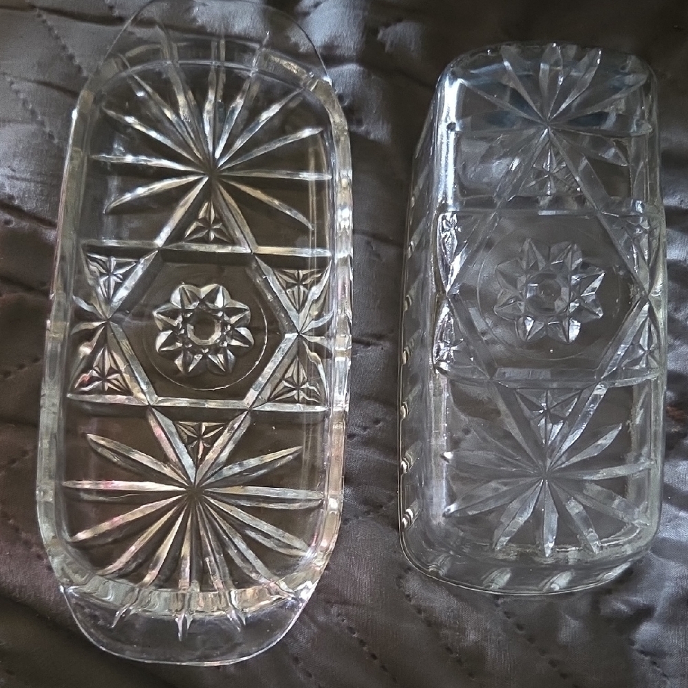 Beatiful Anchor Hocking Butter Dish Holder Vintage